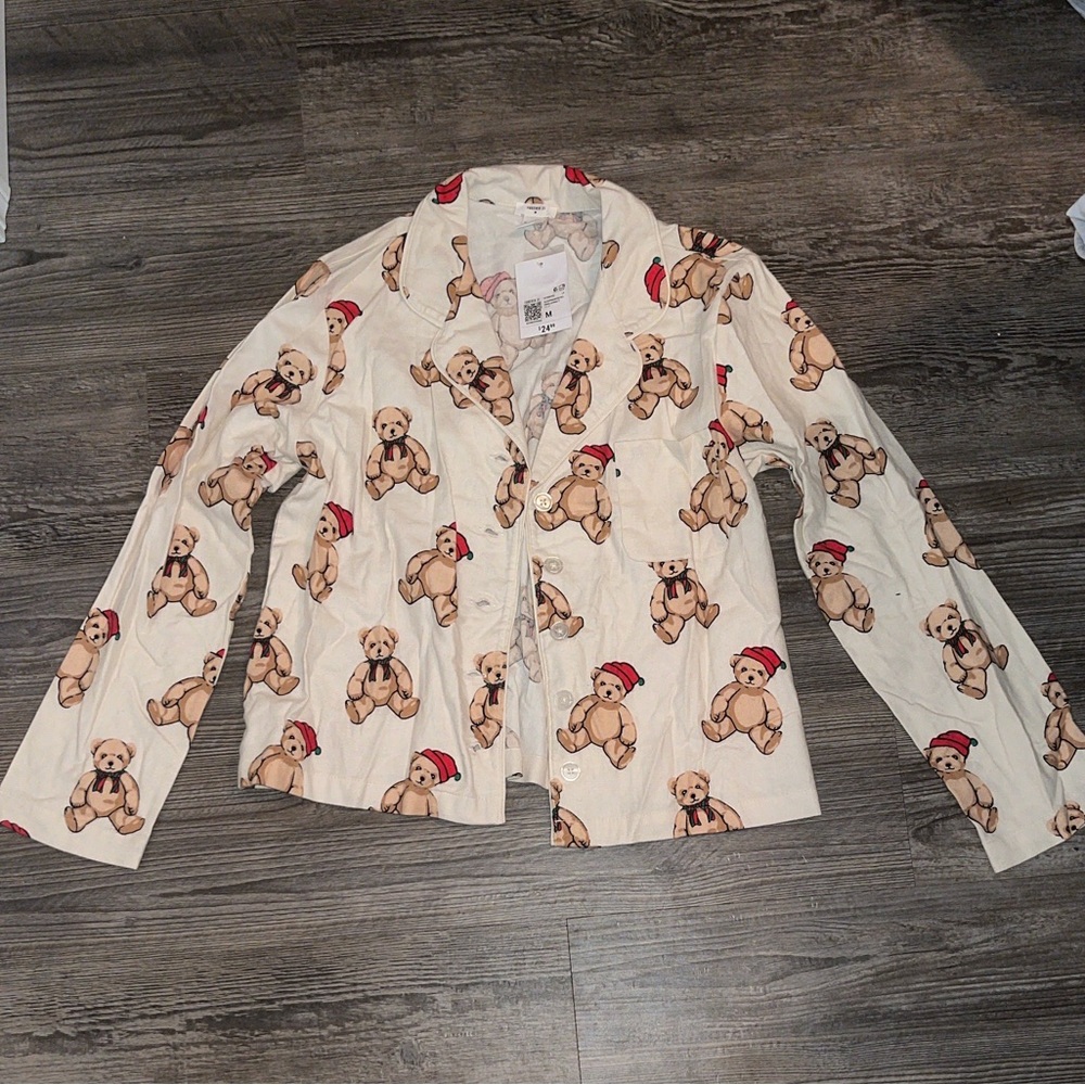 Forever 21 Teddy Bear Print Pajama Top